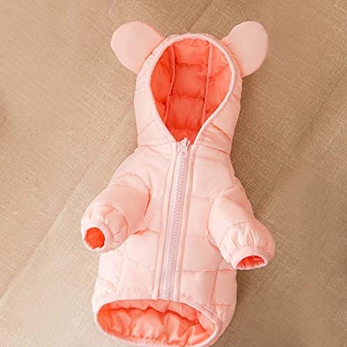 Welpen Herbst- und Winterkleidung warmes Haustier kleine Welpen Daunenmantel kleine Hundekleidung,Rosa,L von NC