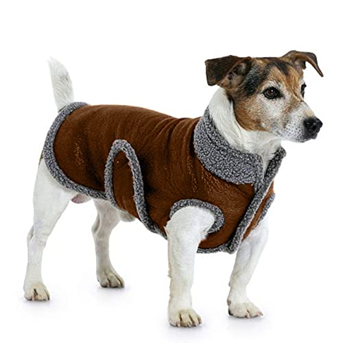 Winter Warme Hundekleidung Verdickung Baumwollkleidung Für Haustiere Rollkragen Hundemantel Vierbeiniger Plüsch Lässige Haustierkleidung,4 Braun,XXXXL von NC