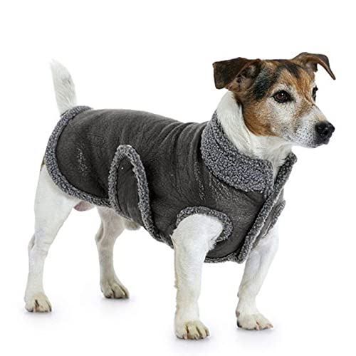 Winter Warme Hundekleidung Verdickung Baumwollkleidung Für Haustiere Rollkragen Hundemantel Vierbeiniger Plüsch Lässige Haustierkleidung,5 Grau,XXL von NC