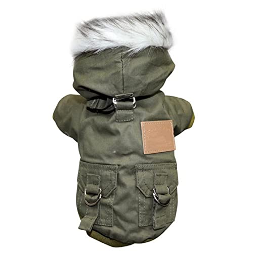 Winter Warme Hundekleidung Welpenjacke Chihuahua Kapuzenkleidung Yorkies Hoodie Haustier Katzen Kleidung XS-2XL Mantel Für Kleine Mittelgroße Hunde,1,xs von NC