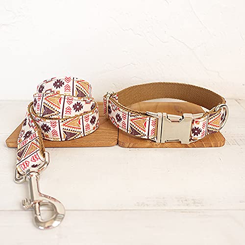 hochwertiges handgefertigtes Halsband Hundehalsband 5 Größen, Hundehalsband Leine Set, L von NC