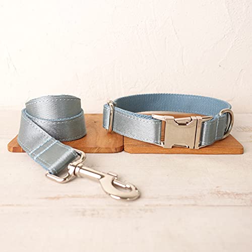 personalisierte Hundehalsband Leine verstellbares Welpen Namensschild Halsband 5 Größen, Hundehalsband Leine Set,S von NC