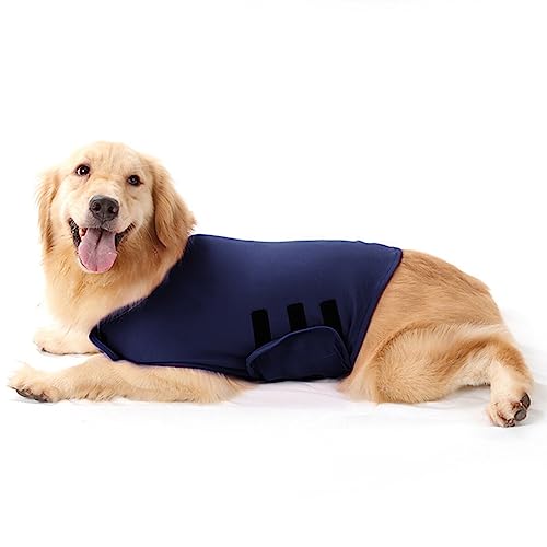 Hunde-Angstjacke, beruhigender Mantel, Donner, Anti-Angst, leichte Hundejacke, Donnerhund, Wickel für Angstzustände, Stressabbau (Hellgrau, S) von NCONCO