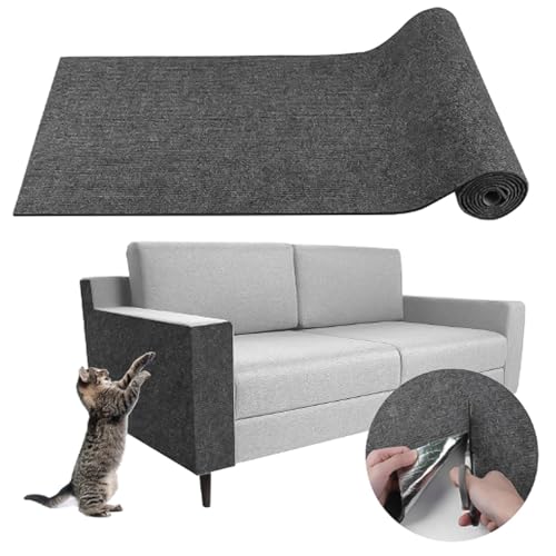 NCZCDZSW Selbstklebend Kratzmatte Katze 40x200cm Kratzschutz Sofa Katze Kratzmatte Selbstklebend Kratzteppich Katze Wand DIY Katzen Kratzmatte Katzen Kratzwand für Katzenständer Holzgriff Katzenturm von NCZCDZSW