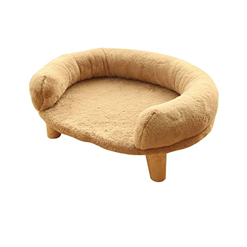 Katzenbett, erhöhtes Katzensofa, erhöhtes Haustiermöbelhaus, warme und gemütliche Haustierwohnungen mit Holzbeinen, Schlafsack für Kätzchen oder kleine Hunde, Kaninchen, abnehmbar und leicht zu von NEAFP