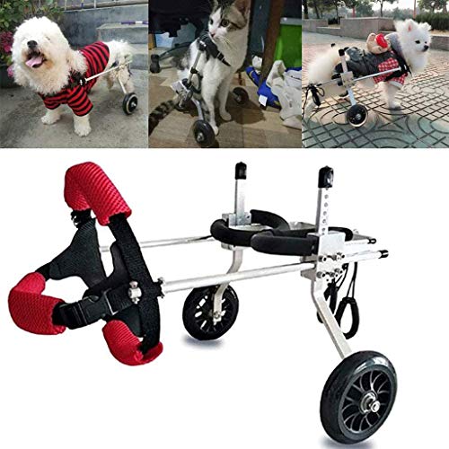 Hund Rollstuhl Mobilitätsgeschirr Hund Kinderwagen Hinten Halterung Rollstuhl Verstellbarer Wagen Haustier Rollstuhl Hinterbeine Rehabilitation ( XX) von NEDOES