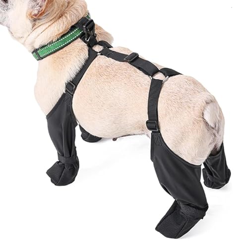 1/2 Stück Hundestiefel-Leggings – bequeme Hundestiefel, wasserdichte Hundestiefel, Pfotenschutz, verstellbare Haustierkleidung, Stiefel für Hundepfoten, Winter-Outdoor-Schuhe für kleine und von NEECS