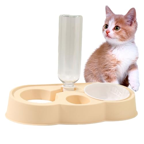 Automatischer Katzenfutterspender für Katzen und Wasser – Wolkenform, automatischer Wasserspender für Katzen, rutschfester Katzennapf, große Kapazität, Katzen-Wasserspender für trockenes Nassfutter, von NEECS