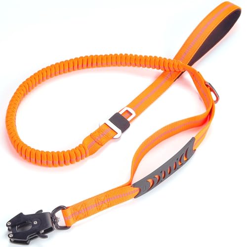 Bungee-Hundeleine, 1,4 m, stabiles langes Hundeseil, Welpenleine, Nylon, Haustier-Hundeleinen mit gepolstertem Griff, reflektierende Hundeleine, Welpenleine für Katzen, Hunde, Hundetraining von NEECS