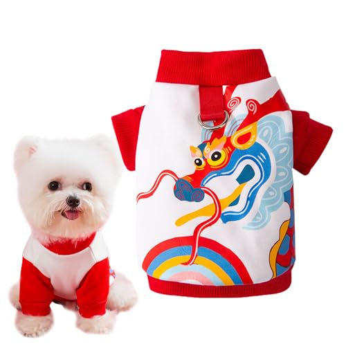 Chinesisches Hundekostüm – Neujahrs-Hundekleidung – handgefertigt, weich, dehnbar, niedlich, bequem, chinesisches Hundekostüm für Katzen, Bichon, kleine und mittelgroße Hunde von NEECS