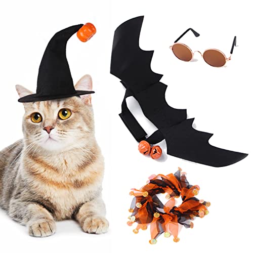 Halloween-Katzen-Kostüm-Requisiten, Halloween-Hunde-Kostüm, Katzen-Foto-Zubehör für Make-up- , Halloween- , Alltag, 2 Stück von NEECS