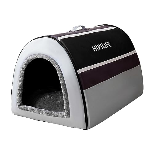 Indoor Dog House Cave, Groot Hondenhuis, Weerbestendig PVC Hondenhuis Buiten, Kennel Opvouwbare Huisdierbedtent, Antislip Afneembaar Hondenhuis Voor Grote Honden, Puppy Warme Grot Slaapbed von NEECS