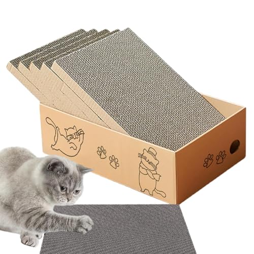 Katzenkratzer, Katzenkratzmöbel, Reversible Katzenkratzer, Katzenkratzbrett Sisal Groß, Verdicktes Katzenkratzbrett, Katzenbett Brett Karton für Katzenübung Schützende Möbel von NEECS