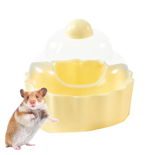 NEECS Hamster-Sandbad-Behälter, Kuchenform, Chinchilla-Sauna-Raum, auslaufsicher, transparent, stabil, für Lemming, Mäuse, Rennmäuse, Eichhörnchen von NEECS