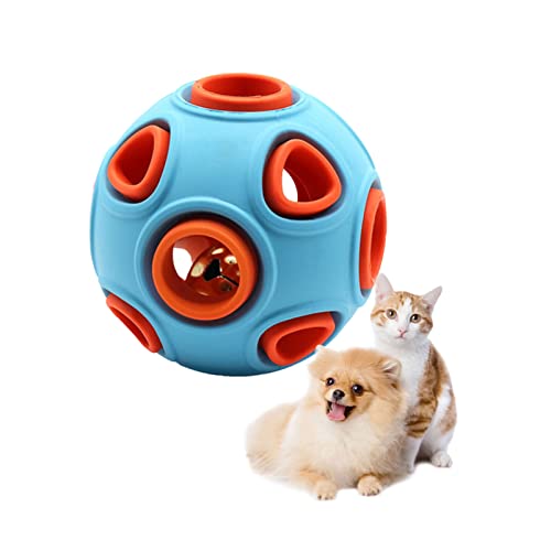 NEECS Hunde-Hüpfball – widerstandsfähiges Hundespielzeug, um sie beschäftigt zu halten, Hundespielzeug mit Ringglocke für Hofspiele, Welpen, Indoor-Katzen von NEECS