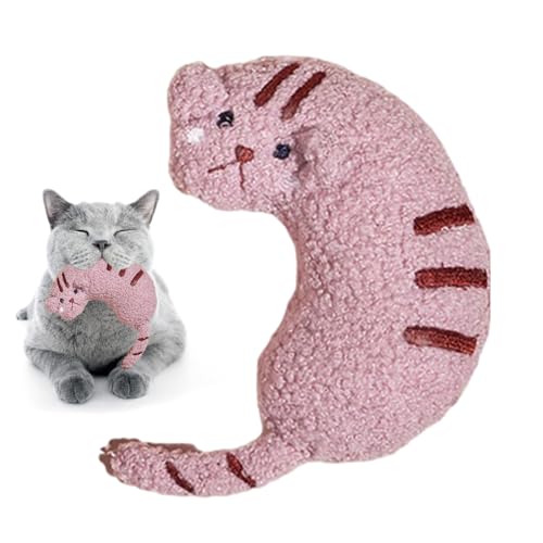 NEECS Indoor Cat Bite Toy, Cats Squeaky Stuffed Plushies with Cat Shape, Dogs Squeak Toys for Exercising for Camping, Home, Pet Shop, Pet Shelter von NEECS