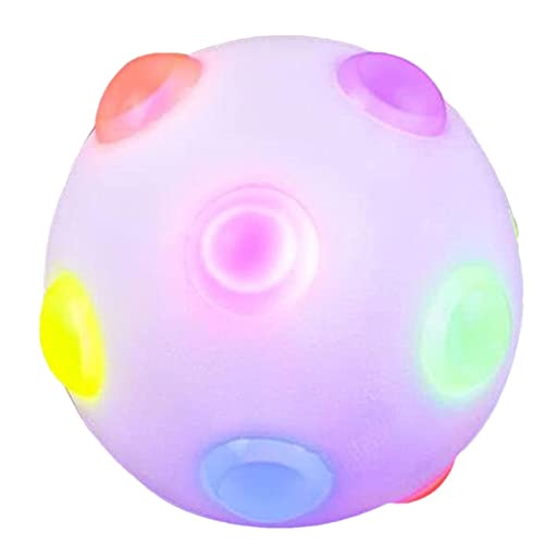 NEECS Lightup Hundebälle, 10,2 cm, blinkende LED-Bälle, bissfest, fröhlicher Ball, Hundespielzeug, leuchtendes Haustier-Hundespielzeug, quietschender Ball, blinkend, weich und sicher, interaktives von NEECS