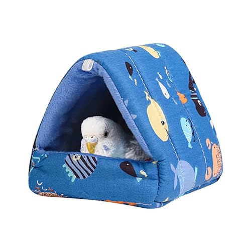 NEECS Papagei Wohnbett Weiches Winter Vogel Schlafbett Holz Papagei Käfig Bettwäsche mit Ständer Bequemer Vogelruheplatz für Wintersaison Papageien Lovebirds Sittiche Kleine und Mittlere Vögel von NEECS