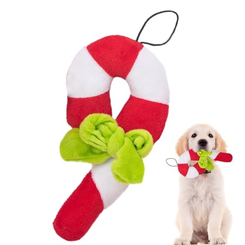 NEECS Quietschspielzeug für Hunde, Weihnachtsstangen, Süßigkeiten, unzerstörbar, Kauspielzeug für aggressive Kauer, Haustierbedarf, Hundespielzeug für kleine, mittelgroße und große Hunde von NEECS