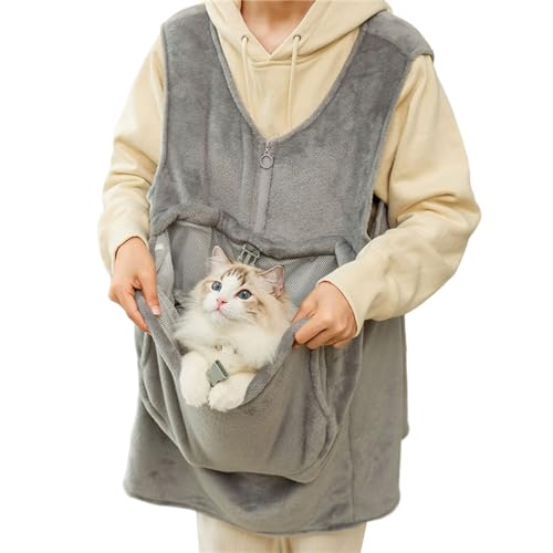 Sling Cat Apron | Warme Katzenschürze mit großer Tasche – praktische Katzentragetasche, vollständig verpackte Katzentasche, für Reisen, Picknick, Zuhause, Camping, Spazierengehen von NEECS