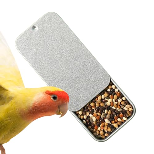 Vogel-Snack-Behälter – stabile Futterspender für Vögel, sichere und hygienische Edelstahl-Lebensmittelbox für Sittiche, Wellensittiche von NEECS