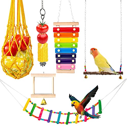 Vogelspielzeug für Papageien, Kauspielzeug für Papageien, lustig, robust, Anti-Bissschutz, kreatives Spielzeug für Sittiche, Papageien, Nymphensittiche von NEECS