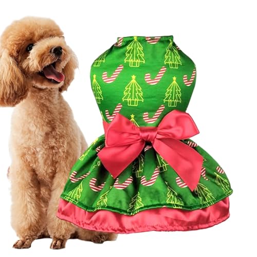 Weihnachtliche Hundekleidung, Urlaubskleidung, Welpentuch, Weihnachts-Outfits – Urlaubskleidung mit Schleife für kleine, mittelgroße Katzen und Hunde von NEECS