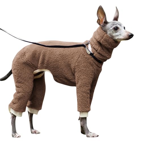 Winter-Hundekleidung, Hunde-Body mit 4 Beinen, vollständig bedeckt, hoher Kragen, dehnbar, dick, elastisch, Ganzkörper-Hundemantel für Labrador, Golden Retriever von NEECS