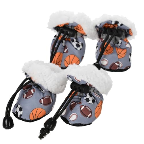 Winterstiefel für kaltes Wetter, isolierte Hundestiefel, Winter-Hundeschuhe mit Thermofutter, wasserdicht und rutschfest, Pfotenabenteuer, ideal für Outdoor-Aktivitäten, Spaziergänge bei Schnee von NEECS