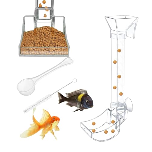 Aquarium-Garnelen-Futterrohr,Garnelen-Futterrohr | Garnelen-Futternapf-Set - Aquarium-Futterröhrchen-Set mit Glasschale und Saugnapf, transparente Garnelen-Futterröhrchen-Ablage für Aquarien von NEFLUM