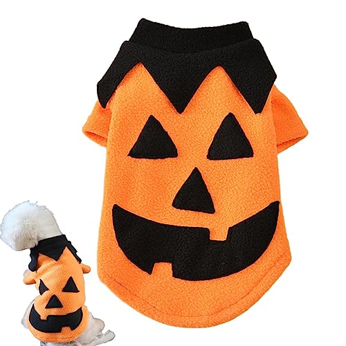 NEFLUM Hunde-Kürbis-Halloween-Kostüme | Welpen-Hoodie-Haustier-Mantel-Halloween-Kleidung,Welpen-Kapuzenpullover, Haustiermantel, Halloween-Kleidung, bequemes, atmungsaktives, weiches von NEFLUM