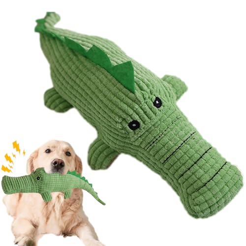 NEFLUM Hundespielzeug, Quietschpuppe, Beißspielzeug für Welpen, verschleißfestes und bissfestes Alligator-Spielzeug, lindert Zahnungsbeschwerden und reinigt die Zähne von NEFLUM