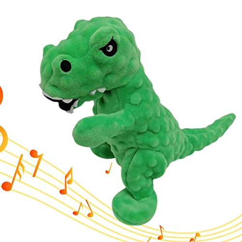 Quietschendes Hundespielzeug mit Dinosaurier-Motiv, quietschendes Plüsch-Hundespielzeug mit einem Oink-Geräusch, langlebiges Plüsch-Dinosaurier-Quietschspielzeug für Hunde und Welpen, lustiges von NEFLUM