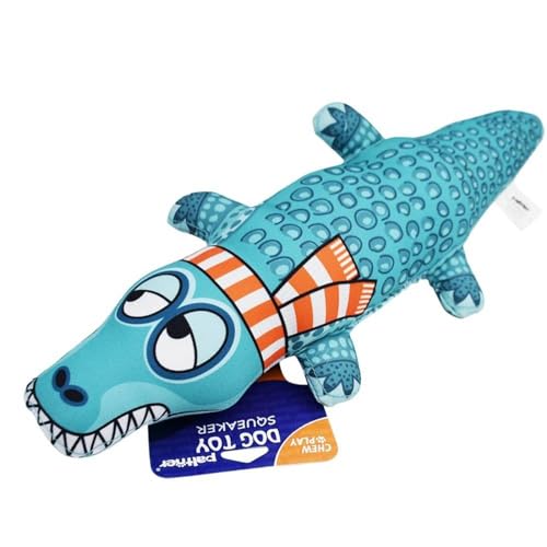 NEINUO Bissfestes Haustier-Soundspielzeug for Krokodile, Haustier-Hundespielzeug, Krokodil-Backenzahnspielzeug/144 (Color : Blue Crocodile) von NEINUO