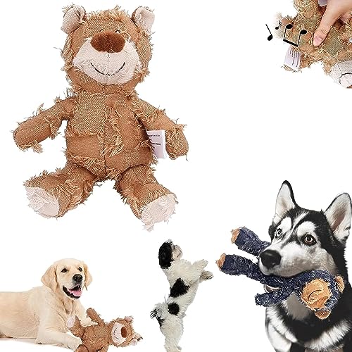 Hundebegleiter for Starke Kauer 2023 Neues, unzerstörbares, Robustes Bären-Hundespielzeug, langlebiges, quietschendes Hundespielzeug for schwere Kauer (Color : A-1pcs) von NELLN