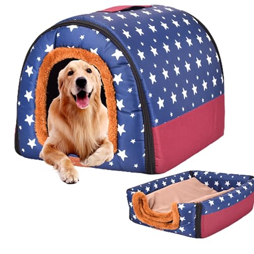 Doghouse Katzen-Unterschlupf, abnehmbares Katzenhöhle, Bett, Katzenhaus, Hundesofa, Haustierbetten, Welpenhaus, Haustiernest, Zwinger mit rutschfester Unterseite für kleine, mittelgroße Hunde, 48 x 40 von NENIUX