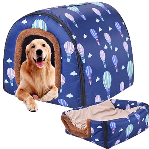 Doghouse Katzen-Unterschlupf, abnehmbares Katzenhöhle, Bett, Katzenhaus, Hundesofa, Haustierbetten, Welpenhaus, Haustiernest, Zwinger mit rutschfester Unterseite für kleine, mittelgroße Hunde, 48 x 52 von NENIUX