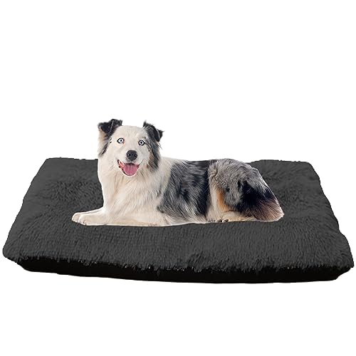 NENIUX Anti-Angst-Hundebett, Hundekäfig-Matte, waschbar, beruhigendes Hundebett, Hundekissen, Zwinger-Pad mit rutschfester Unterseite für kleine, große, mittelgroße Hunde, 140 x 110 x 12 cm, von NENIUX