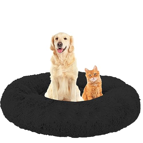 NENIUX Donut Katzenbett Hundebett, Maschinenwaschbar Hundekorb Katzenkorb Katzenkissen Hundekissen, Haustierbett Welpen Kissen Hundesofa für Kleine, Mittelgroße & Große Hunde, Katzen(120cm/47inch) von NENIUX