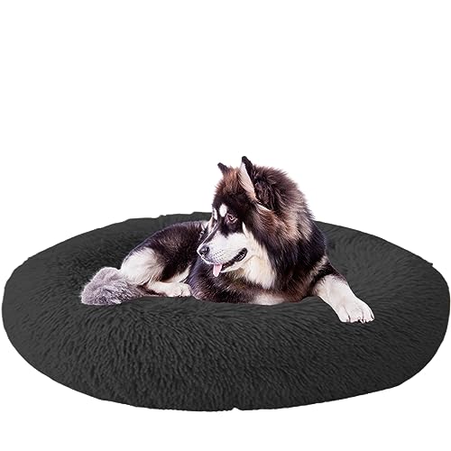 NENIUX Donut Katzenbetten gegen Angst, Hundebetten, selbstwärmendes Katzenbett, Nestkissen, Welpenbetten mit rutschfester Unterseite für Hunde, maschinenwaschbar (130 cm) von NENIUX