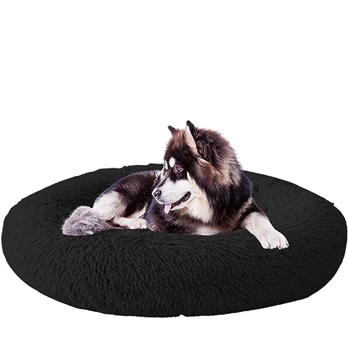 NENIUX Donut Katzenbetten gegen Angst, Hundebetten, selbstwärmendes Katzenbett, Nestkissen, Welpenbetten mit rutschfester Unterseite für Hunde, maschinenwaschbar (140 cm) von NENIUX