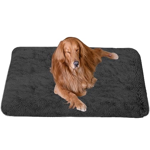 NENIUX Haustierbett, Hundebett, Hundekäfig-Matratze, Anti-Angst, waschbar, Hundekissen, Hundekissen, Katzenkissen, Haustierkissen für große, mittelgroße und kleine Hunde, 50 x 40 x 5 cm, Dunkelgrau von NENIUX