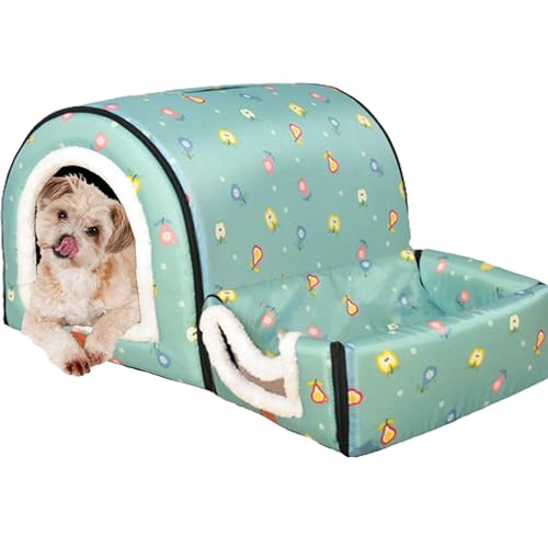 Puppy House Pet Beds Kennel, Washable Dog House Pet House Cat Beds Dog Beds Pet Nest Pet Shelter Cat Cave Bed with Removable Cushion for Small Medium Dogs,48x40x33cm,Style4 von NENIUX