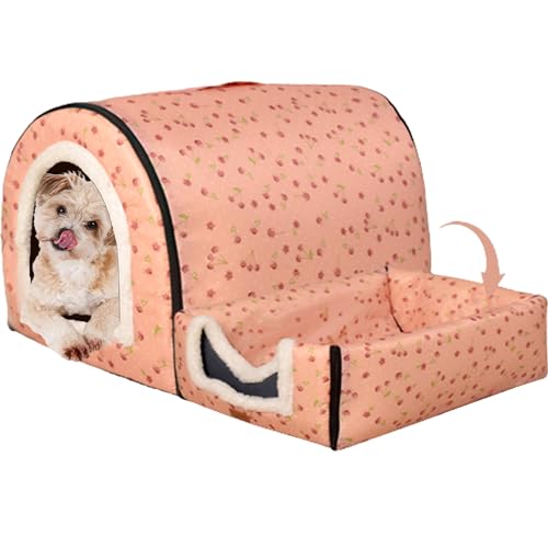 Puppy House Pet Beds Kennel, Washable Dog House Pet House Cat Beds Dog Beds Pet Nest Pet Shelter Cat Cave Bed with Removable Cushion for Small Medium Dogs,48x40x33cm,Style5 von NENIUX