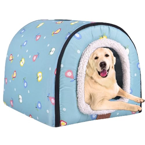 Selbstwärmendes Hundehaus Hundebett, Haustierbett, Welpenbett, Kätzchenhaus, Haustiernest, Hundenest, Kissen, Katzenschutz mit doppelseitiger Matte für Haustiere, Welpen, Kätzchen, Kaninchen, 38 x 38 von NENIUX