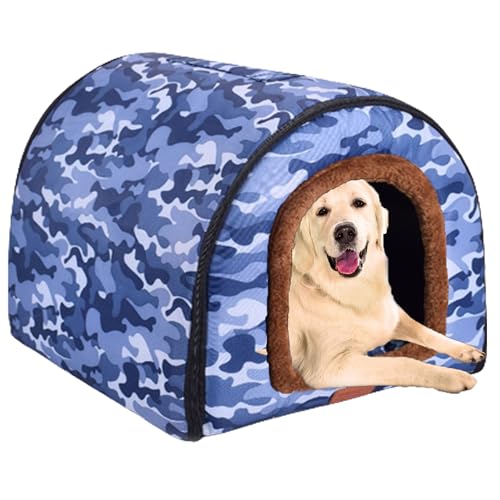 Selbstwärmendes Hundehaus Hundebett, Haustierbett, Welpenbett, Kätzchenhaus, Haustiernest, Hundenest, Kissen, Katzenschutz mit doppelseitiger Matte für Haustiere, Welpen, Kätzchen, Kaninchen, 48 x 40 von NENIUX