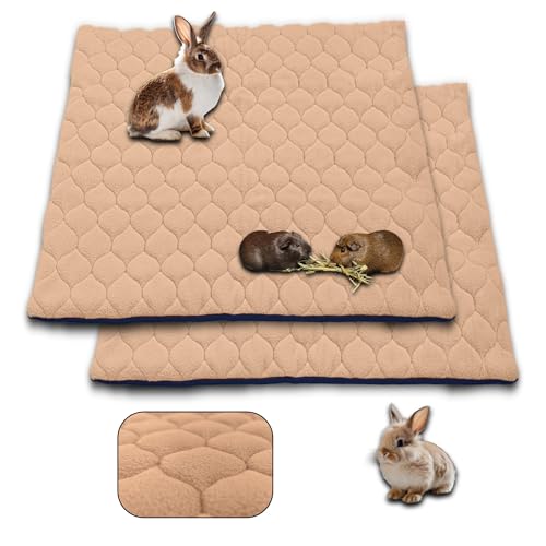 NEO SOLVO 2 Stück Käfigeinlage für Kaninchen und Meerschweinchen - perfekte Einstreu für Innenkäfige und C&C - saugfähig, wasserdicht - 105 x 105cm - Pfirsich von NEO SOLVO