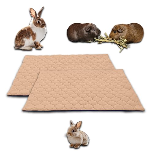 NEO SOLVO 2 Stück Käfigeinlage für Kaninchen und Meerschweinchen - perfekte Einstreu für Innenkäfige und C&C - saugfähig, wasserdicht - 70 x 35cm - Pfirsich von NEO SOLVO