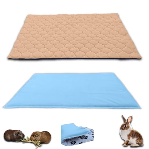 NEO SOLVO 2 Stück – Matten 50 x 60 cm und Fleecedecke, blau, saugfähig, wasserdicht, rutschfest, für Hunde, Kaninchen, Meerschweinchen, Katzen von NEO SOLVO