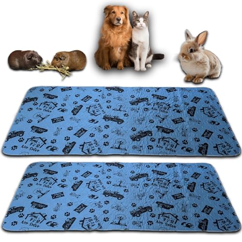 NEO SOLVO 2 Stück - PIPI Pad - saugfähig, wiederverwendbar, wasserdicht, rutschfest - für Hunde, Kaninchen, Meerschweinchen, Katzen - Töpfchentraining - 60x120cm von NEO SOLVO